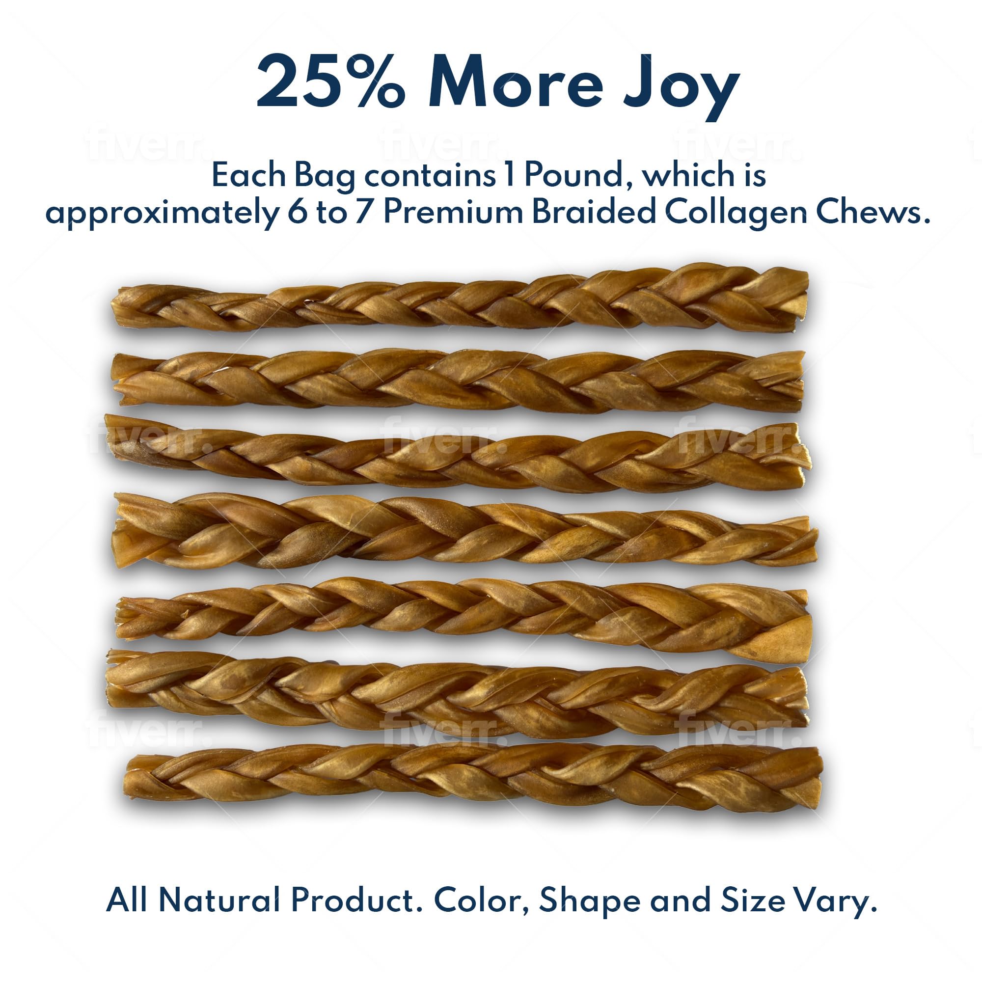 Scouts Essentials - 12” Premium Braided Collagen Chews 1 Pound 100% Natural Pure Grass-Fed Beef Single Source Treat Long Lasting Aggressive Dog Chewers Medium Large Dogs Muscle Growth