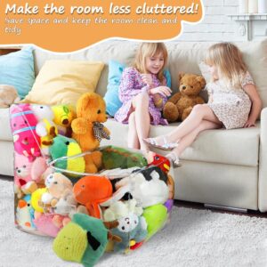 Clear Stuffed Animal Bean Bag Chair Cover for Kids, Waterproof Large Stuffable Beanbag Chair Cover, Creative PVC Plush Toys Storage, for Organizing Toddler & Children Rooms Soft Stuff Animal