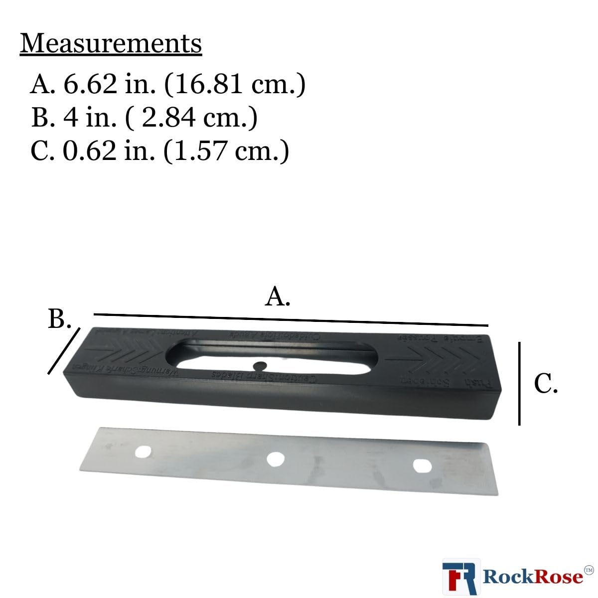 6'' Double-Edged Stainless Steel Blade, Replacement Blades for Scrapers, Heavy-Duty, Home, Window film (Pack 50 Units)