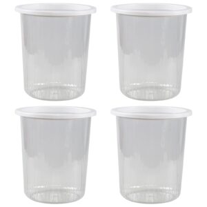 kiddream 10 l small trash can with pressure ring, clear garbage bin, 4 packs