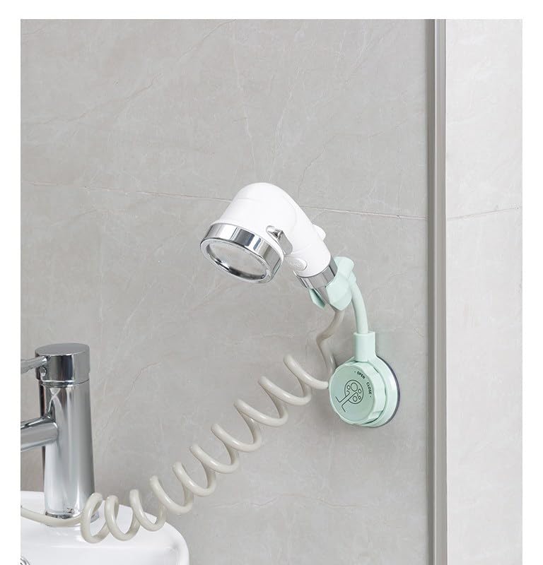 Adjustable Suction Cup Shower Head, Wall Mount Holder for Handheld Wand, Removable Handheld Showerhead