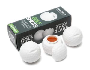 golf shots - golf ball shaped shot glass, white