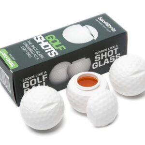 Golf Shots - Golf Ball Shaped Shot Glass, White