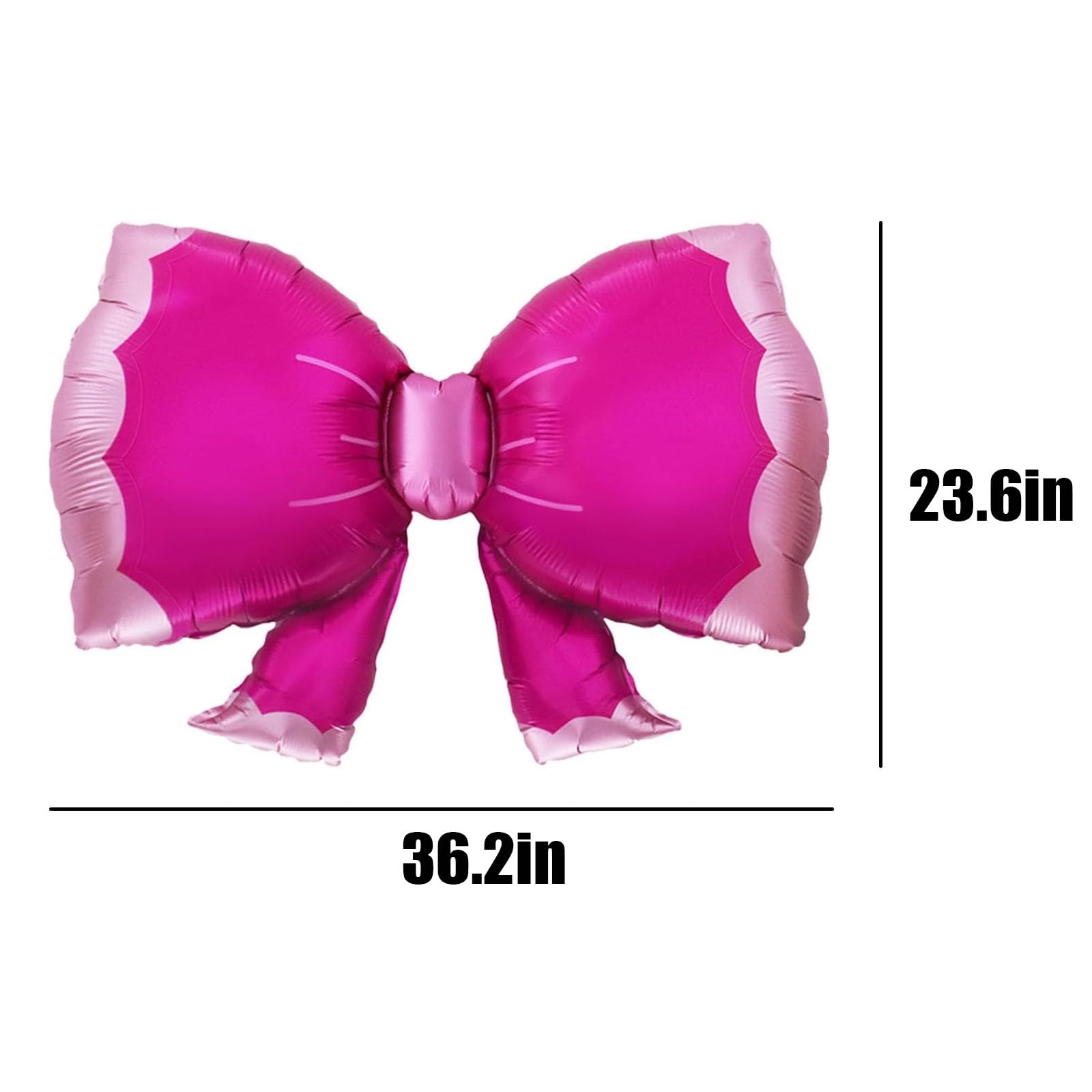 GOTPASS 2 Pieces Bow Balloon Bowtie Pink Balloon Jumbo Bow Balloon for Baby Shower Gender Reveal Birthday Party Decoration