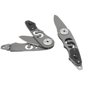 virenknife mini folding knife, swivel open pocket knife, small edc knife with pocket clip and glass breaker for men women, sharp camping survival hiking knife