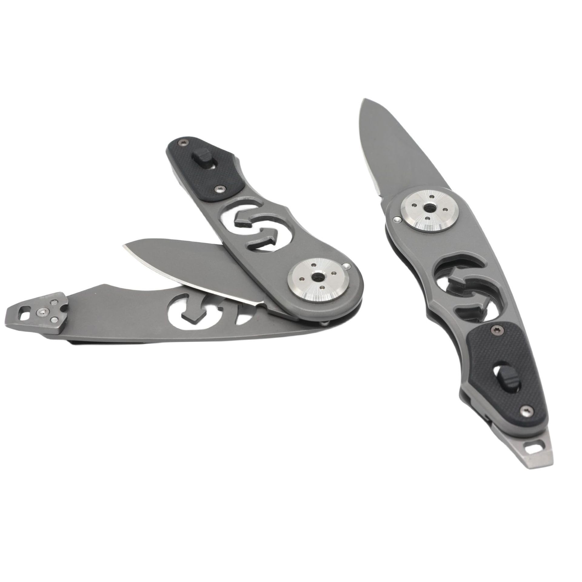 VIRENKNIFE Mini Folding Knife, Swivel Open Pocket Knife, Small EDC Knife with Pocket Clip and Glass Breaker for Men Women, Sharp Camping Survival Hiking Knife