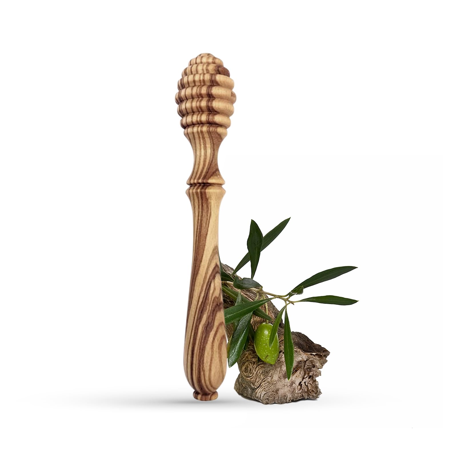 Olive Wood Honey Dipper- 6.2 Inch Wooden Honey Spoon, Honey Sticks,a stunning addition to any kitchen and Wedding Party Favors Gift