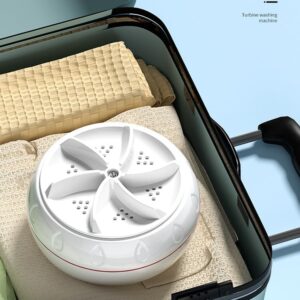 Portable Mini Washing Machine Ultrasonic Turbo Portable Washer with USB for Home Business Travel College House RV Apartment Turbo Washing Machine Cleaning Socks and Dishes