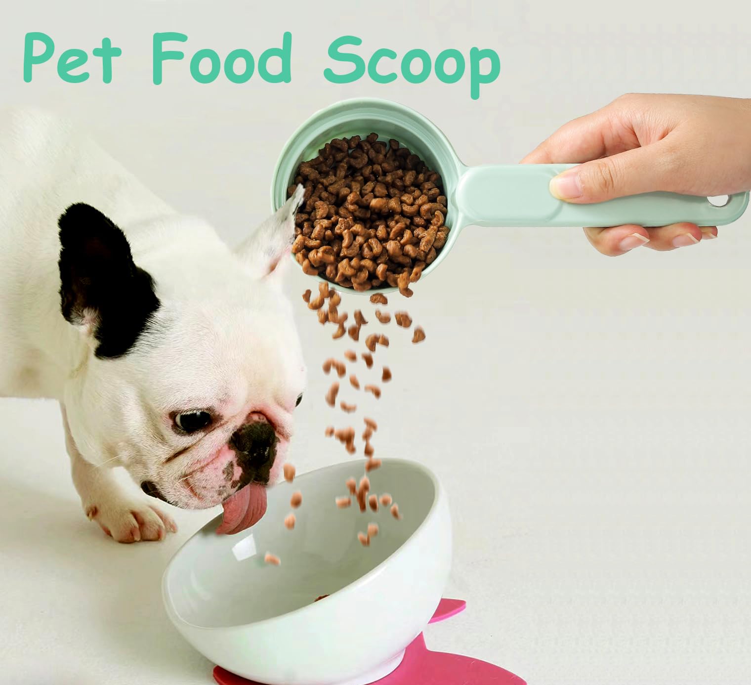 Joyinjojo Dog Food Scoop 1 Cup 1/2 Cup - 2 Pack Melamine Dog Food Measuring Cup, Pet Food Scoop for Dog Cat...Comfortable Long Handle for Easy to Scoop Food