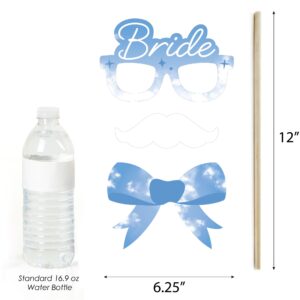 Big Dot of Happiness On Cloud 9 - Bridal or Bachelorette Party Photo Booth Props Kit - 20 Count