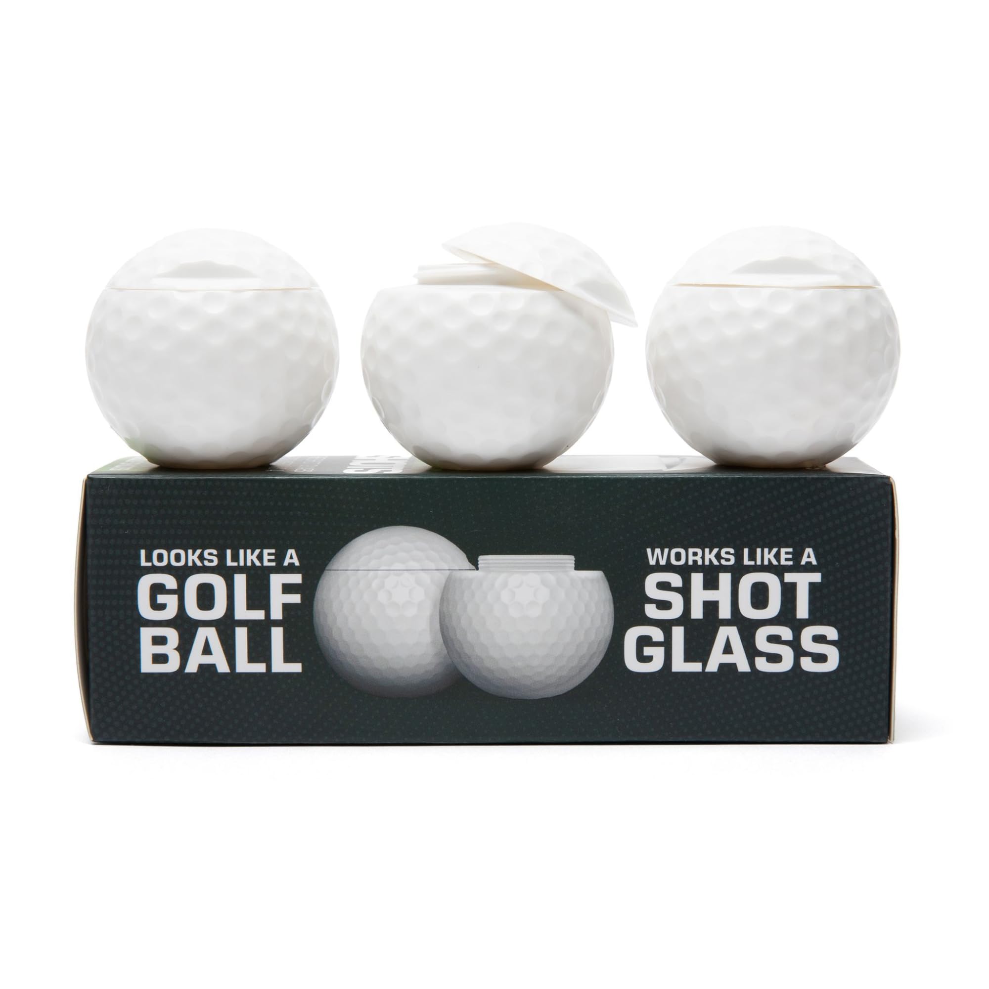 Golf Shots - Golf Ball Shaped Shot Glass, White