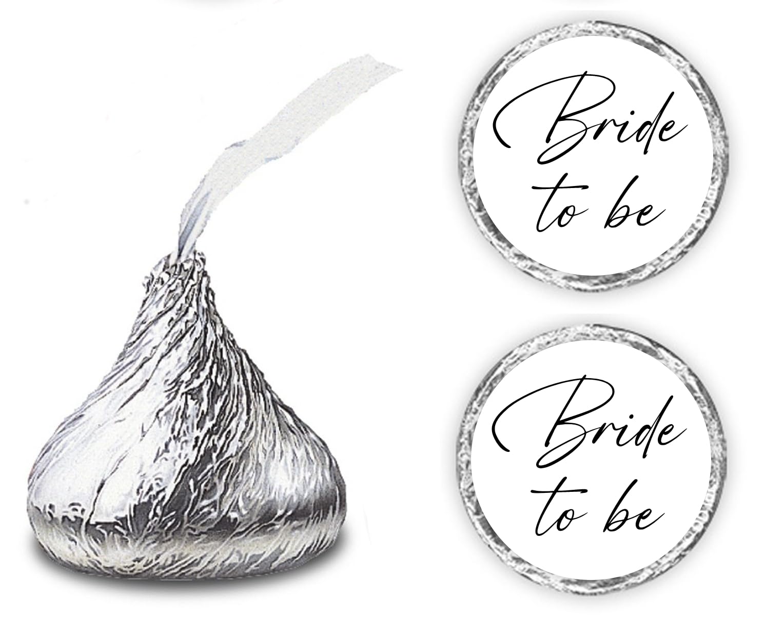 216 Bride to Be Kisses Bachelorette Stickers, Chocolate Drops Labels Stickers for Bachelor, Bridal Shower, Wedding, Engagement Party Decorations, Kisses Favors Decor. Made in USA