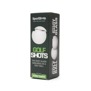 Golf Shots - Golf Ball Shaped Shot Glass, White