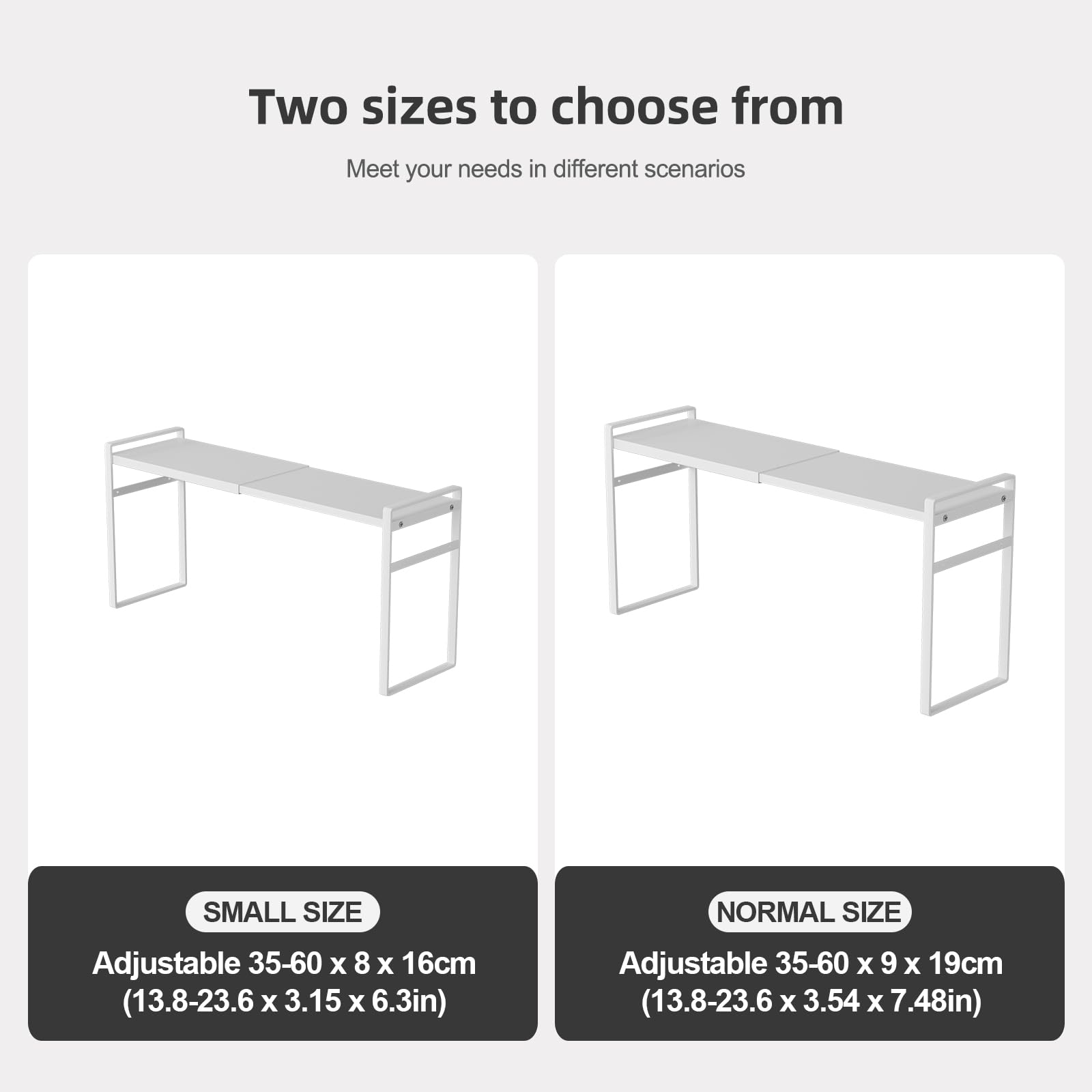 WOCHUANGSI 1pcs Medicine Cabinet Organizer Stretchable Storage Box For Bathroom Stackable Mirror Cabinets Vanity Small Narrow Shelf Slim Trays Holder (White, Normal)