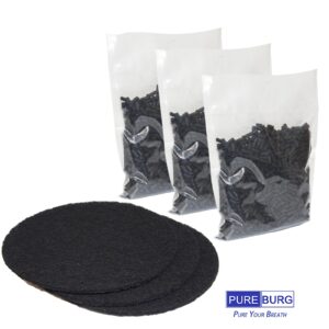 PUREBURG ECO 5 Odor Absorbing Carbon Refills Pack Compatible with Vitamix FoodCycler Model : ECO 5, Collecton Lid Filter Carbon Filters