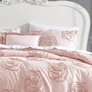 THE HIPPIE STYLE Luxury Tufted Duvet Cover, Light Pink Duvet Set, Over Quilt Cover, Cotton Bedding with Matching Sham, All Season Home Decor (Light Pink, Over Size 120x120)