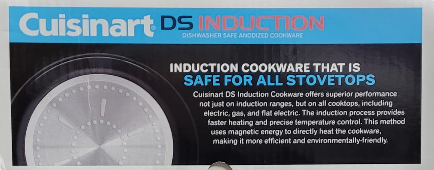 CUISINART DS INDUCTION DISHWARE SAFE ANODIZED COOKWARE 5 QT DUTCH OVEN WITH COVER