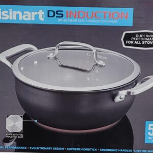 CUISINART DS INDUCTION DISHWARE SAFE ANODIZED COOKWARE 5 QT DUTCH OVEN WITH COVER