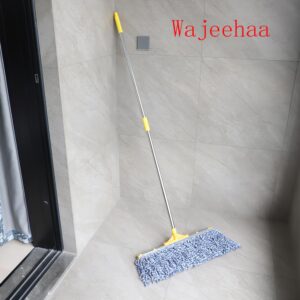 Wajeehaa Commercial Mops for Floor Cleaning, Wet Mop Heavy Duty Cotton Mop with 61" Stainless Steel Handle, 2 Packs