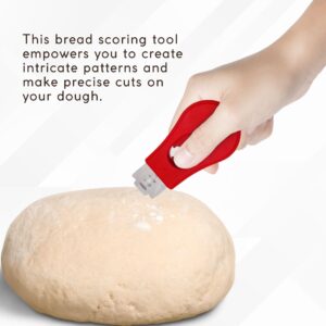 Kolibrox Magnetic Bread Lame - Dough Scoring Tool with Extractable Magnetic Design - Includes Scoring Patterns Booklet - Perfect for Kitchen & Sourdough Baking | 5 Blades