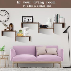 cbesvfo Wood Floating Shelves for Wall Shelf for Bedroom, Hanging Floating Book Shelves for Room Wall Shelves for Bedroom Wall, Repisas Flotantes De Pared, Suitable for Bedroom, Living Room, Kitchen