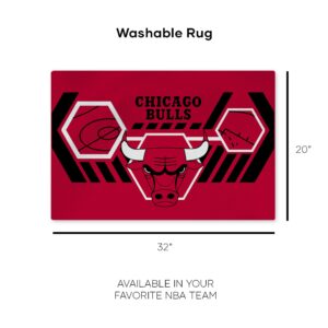 Northwest NBA Chicago Bulls Washable Rug, 20" x 32", Agile