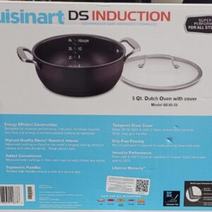 CUISINART DS INDUCTION DISHWARE SAFE ANODIZED COOKWARE 5 QT DUTCH OVEN WITH COVER