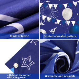 16th Birthday Decorations for Boys Girls, Blue Silver Sweet 16th Birthday Party Decorations, Happy 16th Birthday Backdrop, Banner, Balloons, Pompoms, Hanging Swirls, Birthday Card, Cake Topper 54pcs