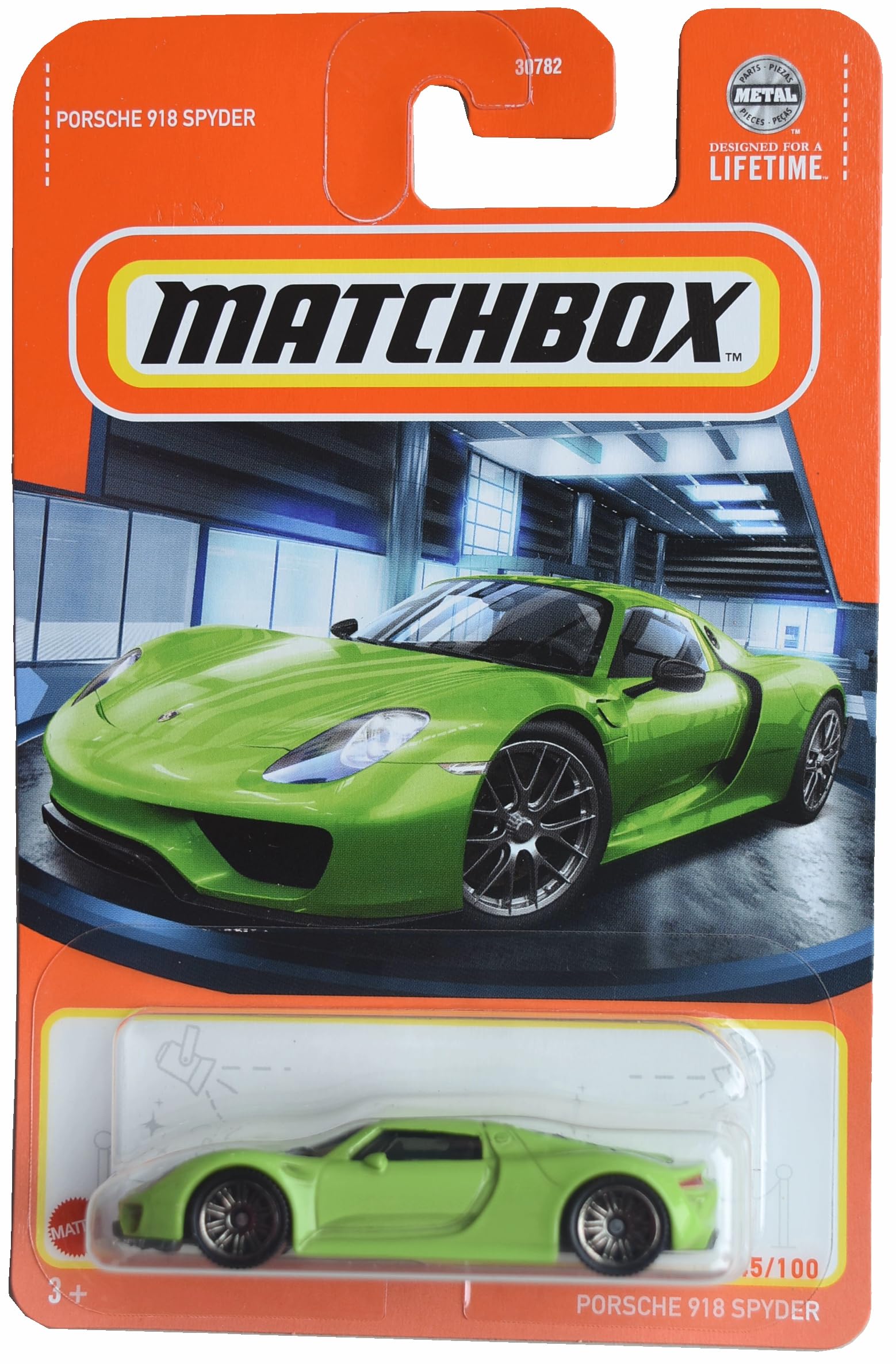 Matchbox Porsche 918 Spyder, Green 45/100, HVL61