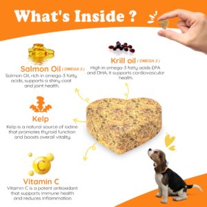 Munchy Chomps Salmon Oil for Dogs - Coat Health & Immunity Boost with Omega 3 Fatty Acids & Antioxidants - Promotes Radiant Coat & Skin Protection (Chicken)