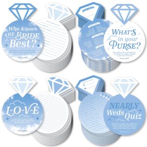 big dot of happiness on cloud 9-4 bridal shower games - 10 cards each - who knows the bride best, bride or groom quiz, whats in your purse and love - gamerific bundle