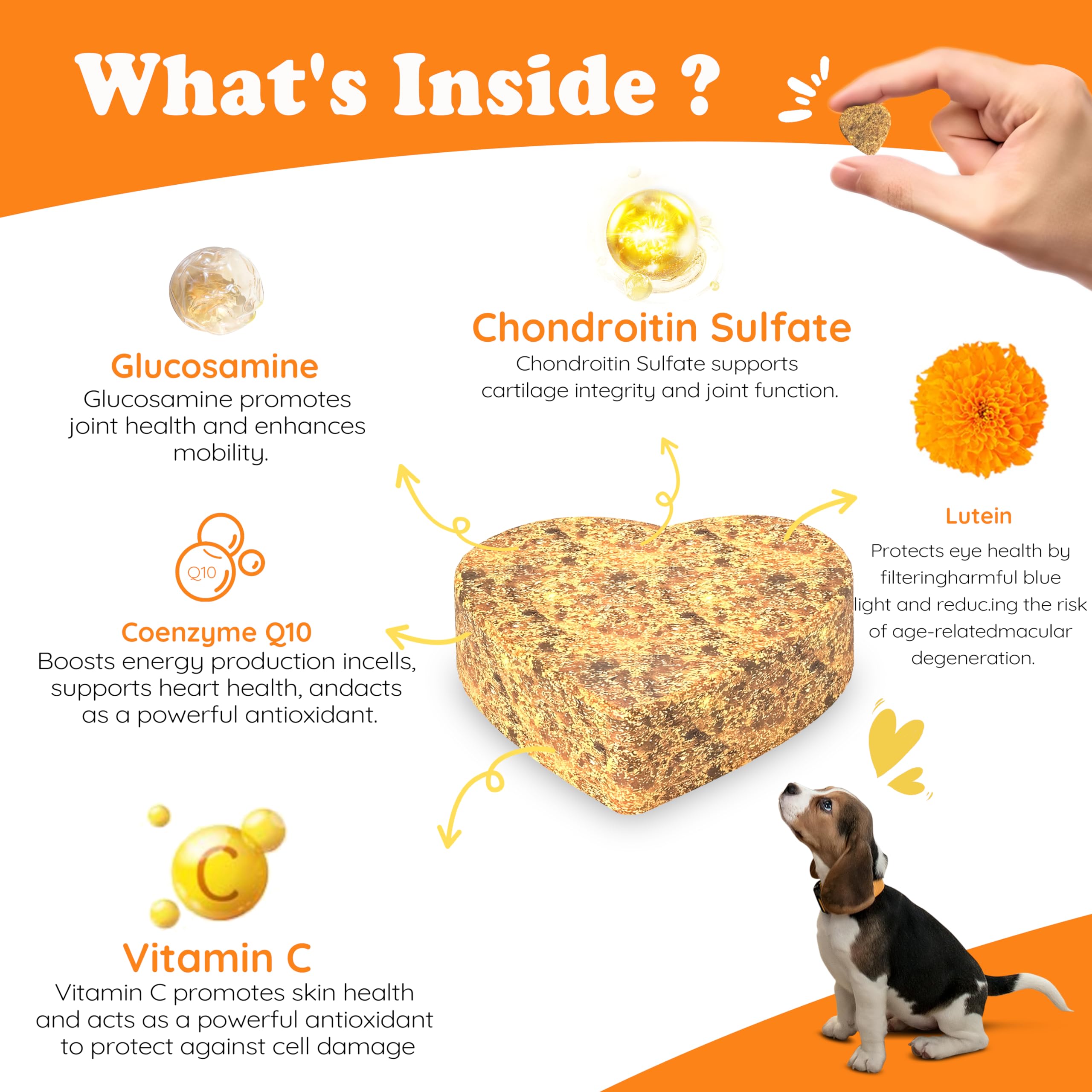 Munchy Chomps 11-in-1 Multivitamin Treats for Dogs - Comprehensive Health Support for Adult & Senior Dogs - Promotes Hip & Joint Mobility, Heart Health, and Digestive Wellness (Chicken)