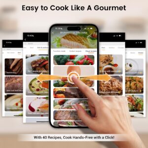 BLITZHOME Sous Vide Cooker, WiFi APP/Touch Control, Compact Sous Vide Machine 1000W with Recipes, Accurate Temperature & Timer, Ultra Quiet Stainless Precision Immersion Circulator