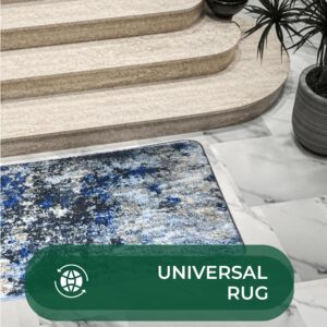 Giant Floor Scatter Area Rug - 36" x 24" Bathroom Rugs Non Slip Washable Throw Rugs - Perfect as Indoor Kitchen mats, Door mats, Living Room Rugs, Bathroom mat & More! | Rubber Backed Rugs (Kyoto)