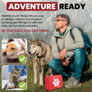 NENUMM Adventure Medical Pet First Aid Kit for Dogs & Cats - Waterproof, Lightweight EVA Emergency Kit with Organized Storage, Essential camping essentials, travel essentials