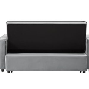 ERYE Oversized Loveseat Sofa Convertible Full Size Sleeper Sofabed,Love Seat Pull Out Sleep Couch Bed with Cupholders,USB Charging Ports and Storage Pockets for Home Apartment Office Living Room