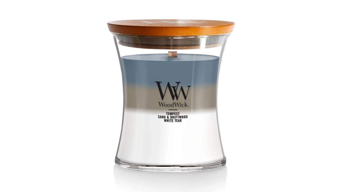 Woodwick Uncharted Waters Medium Hourglass Trilogy Candle