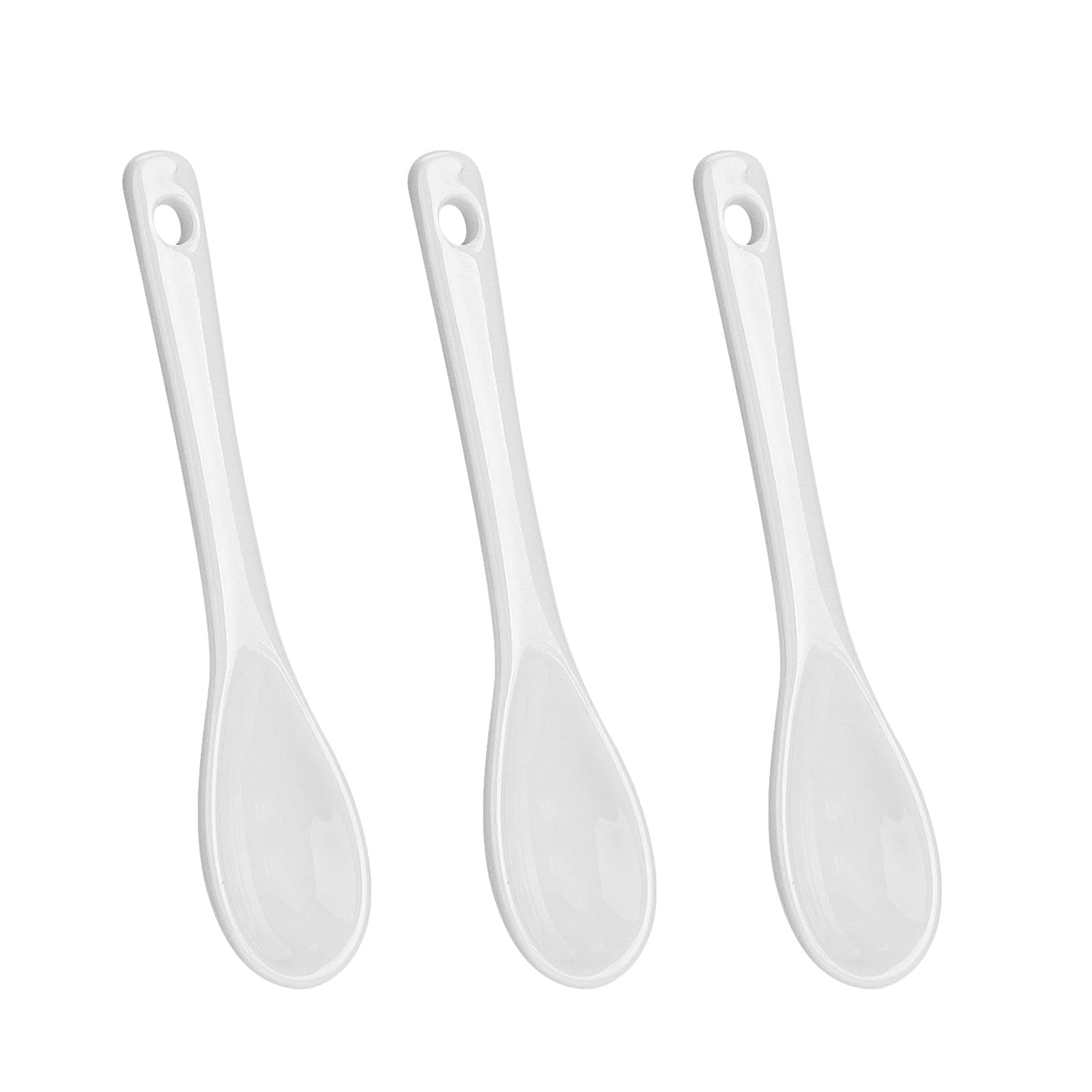 JANKOW Small Ceramic Spoon, Demitasse Espresso Spoons, Small Ceramic Spoon, Ice Cream Spoon for Sugar, Tea, Ice Cream.