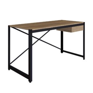 Generic Modern 54-inch Width Computer Desk, Wood Writing Desk Ideal for Home Office | 54"" W x 24"" D x 29.5"" H Wood and Metal Frame Workstation for Small Spaces., Brown, 14055