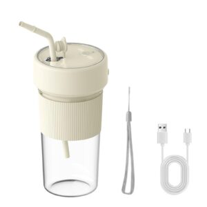 JzcsdkSIL Small Portable Blender With Straw Electric Juicer Fruit Mixers Rechargeable Blender Small Juicer For Indoor Outdoor Portable Electric Juicer