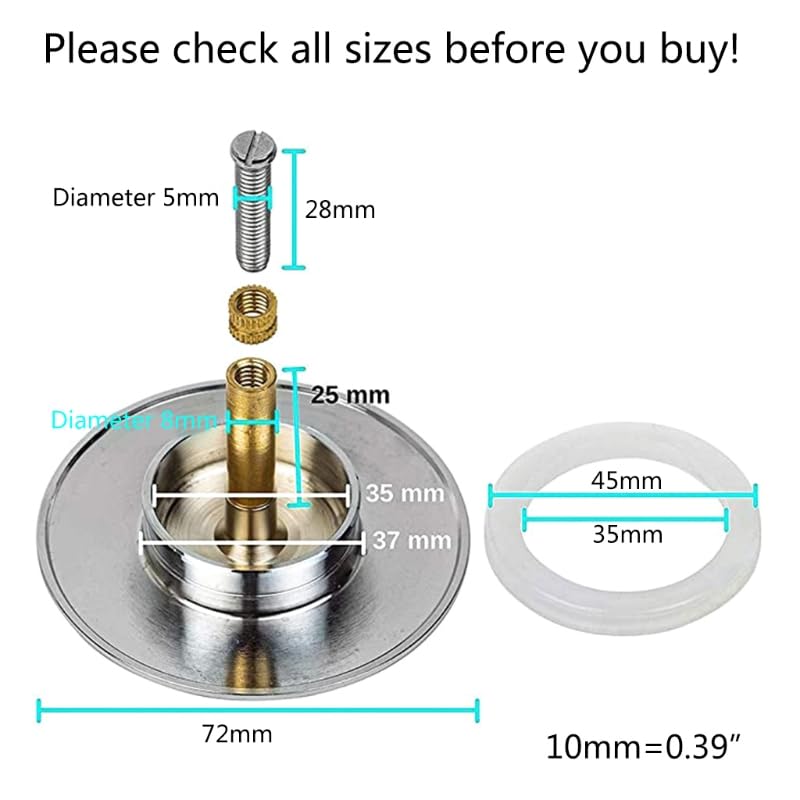 72mm Bathtub Stopper Bathroom Basin Kitchen Sink Adjust Manual Lift Drain Plug Sink Manual Lift Drain Plug