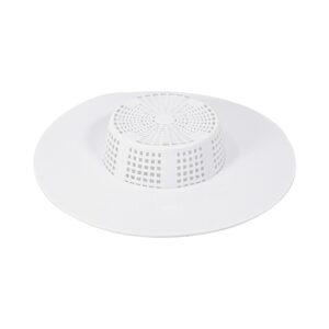 plb261021bk evertechpro hair catcher shower drain - durable, easy to install and remove shower hair drain catcher in white - universal fit hair drain catcher for bathroom, kitchen, laundry, bathtub