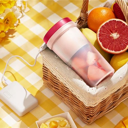 JzcsdkSIL Portable Home Orange Press Fruit Juicer Cup Popular Electric USB Blender Rechargeable Travel Juicer Handheld Maker Personal Blender Cup Compact-fruit