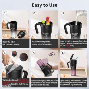 JzcsdkSIL Portable Blenders And Shakes Blender USB Rechargeable Handheld Blender Cup Sports Travel And Home Portable Blender Multifunctional Blender Cup Handheld Blender Portable Juicer