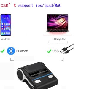 GZGYNADAST 80mm Bluetooth Portable Thermal Receipt Printer,only Compatible with Android/Windows, Can't Support iOS/ipad/MAC,3 inch Ticket Wireless Android Bill Invoice Printer for Small Business