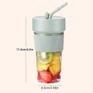 JzcsdkSIL Small Portable Blender With Straw Electric Juicer Fruit Mixers Rechargeable Blender Small Juicer For Indoor Outdoor Portable Electric Juicer