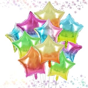 toniful 30pcs 18 inch star balloons large colorful star shape foil balloons big gradient star helium mylar balloons for birthday wedding baby shower anniversary engagement party decorations supplies