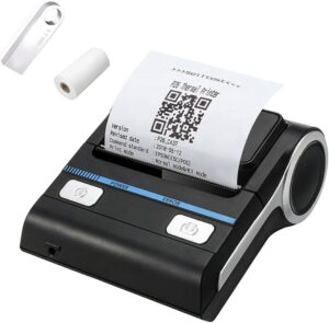 gzgynadast 80mm bluetooth portable thermal receipt printer,only compatible with android/windows, can't support ios/ipad/mac,3 inch ticket wireless android bill invoice printer for small business