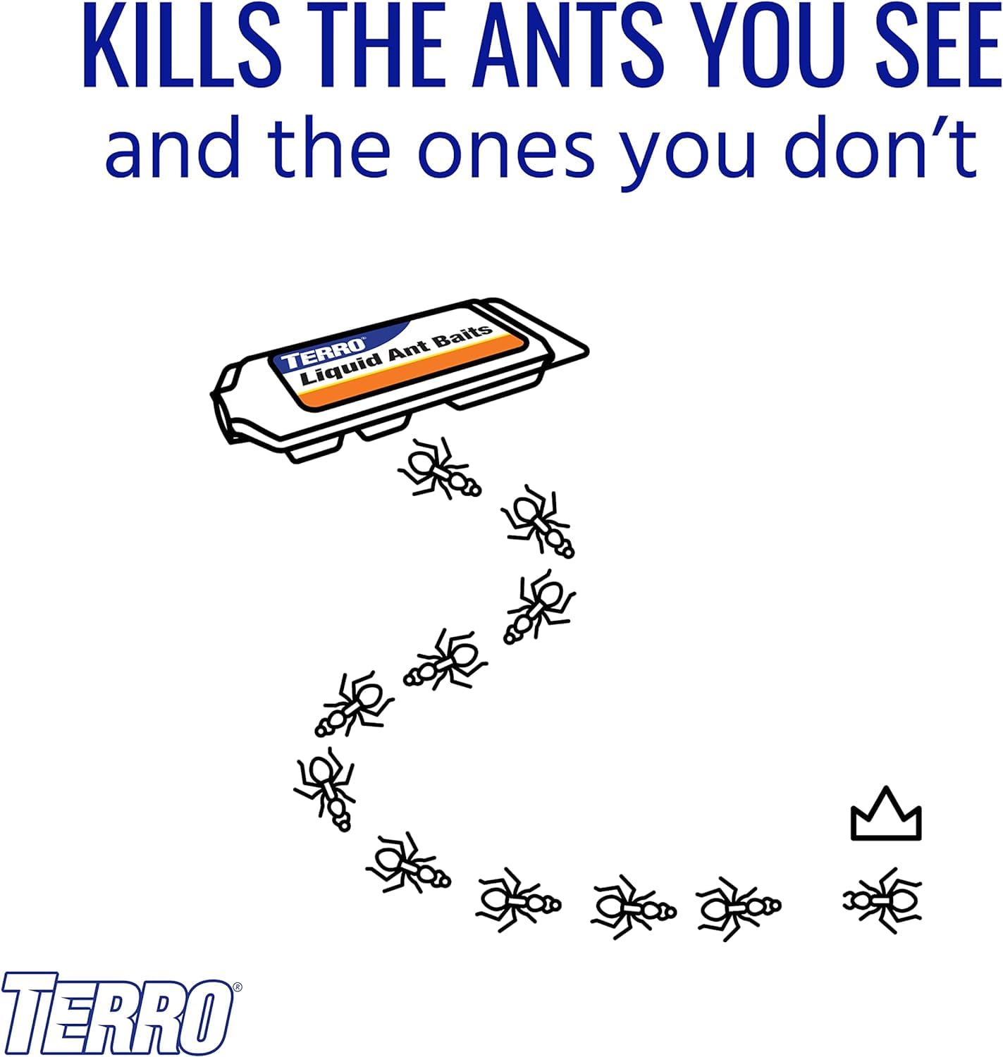 T300B Liquid Ant Killer - 12 Bait Stations, Effective Indoor & Outdoor Ant Control, Safe for Pets, Quick Results + Create Sticker