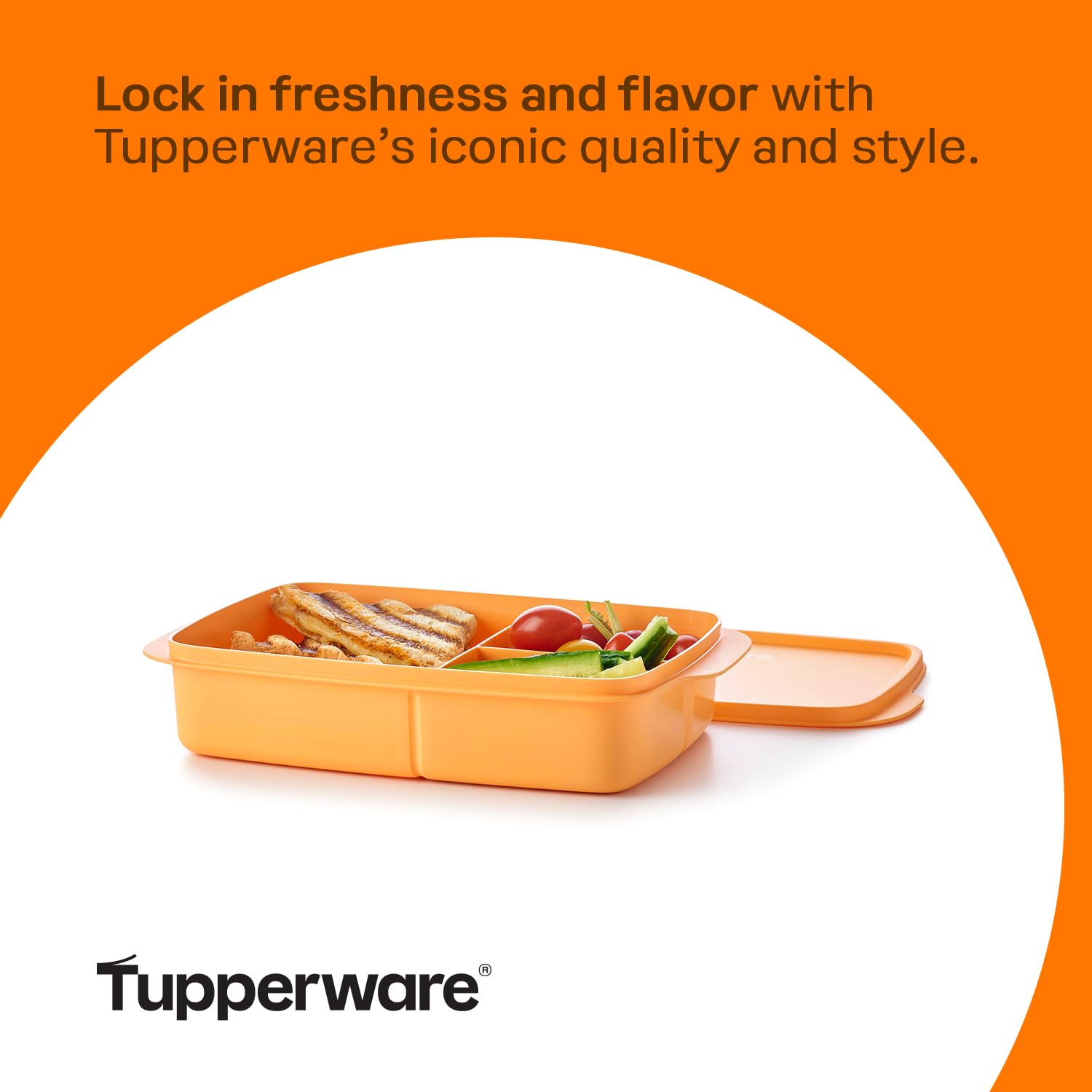 Tupperware Lunch-It Portion & Go Lunch Box - Dishwasher Safe & BPA Free - (4 Cups/1L)